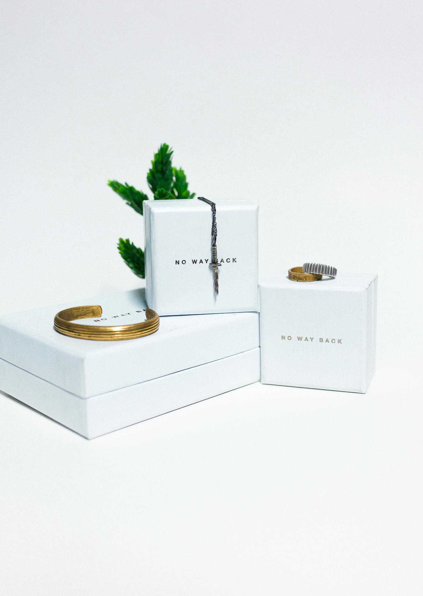 Showcase of elegant bracelets on a minimalist white background, perfect for luxury branding.